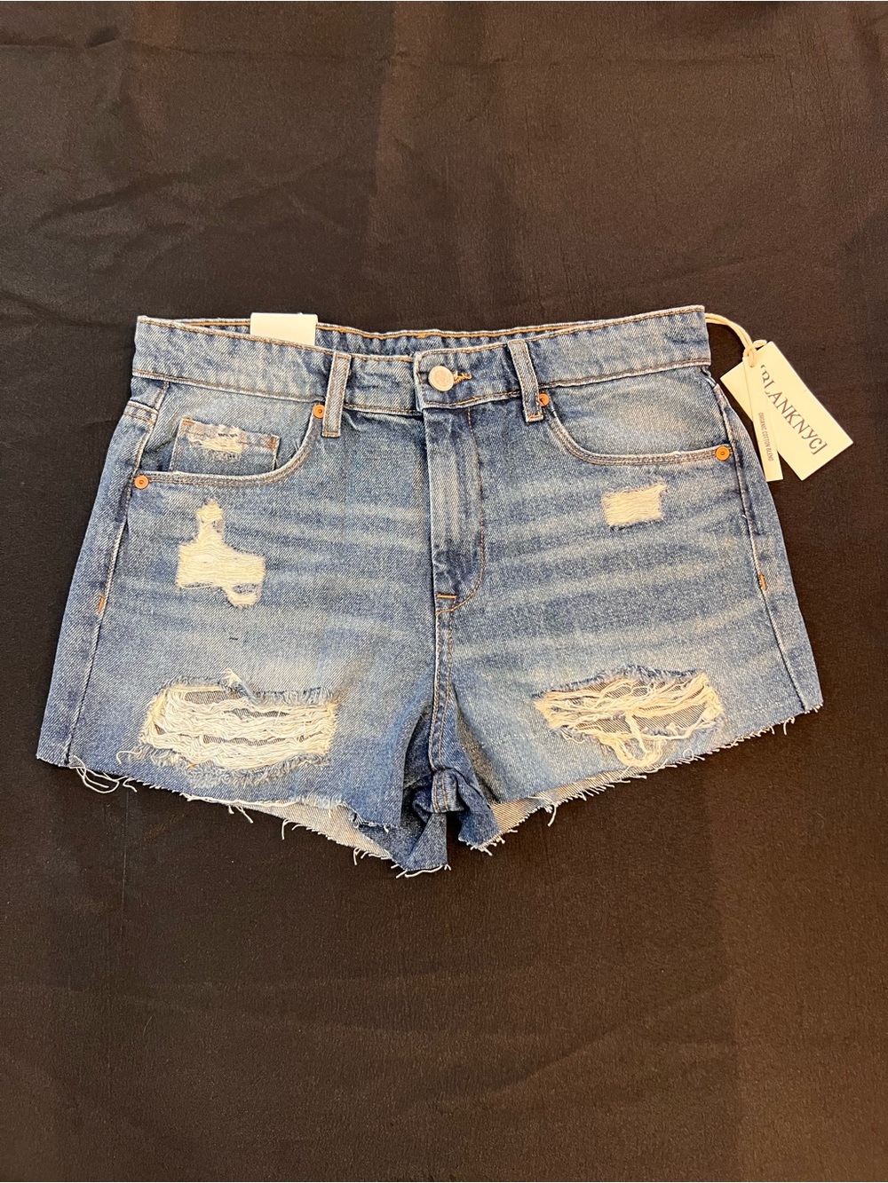 NWT Blank NYC The Barrow Shorts Vintage High Rise Cut Offs 100% organic size 28